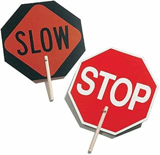 C.H. Hanson Stop/Slow Sign - 10'' Wood Handle