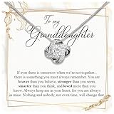 Larvincy Granddaughter Gifts From Grandma Grandpa - To My Granddaughter Necklace With Heartfelt Message & Elegant Box, Jewelry Gift For Birthday, Graduation, Valentines, Mothers Day, Christmas & More