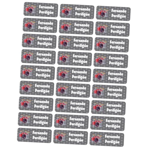 Deregaloos Etiquetas Personalizadas Adhesivas Para Colegio O Guardería Con Icono/Emoji. Pegatinas Escolares Resistentes Dtf Uv Para Libros, Libretas Y Mochilas. Tamaño 5X2 Cm (20)