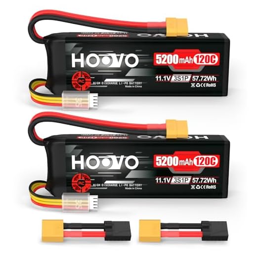 HOOVO 3S LiPo Battery 5200mAh 120C Softcase with XT60 & TR Plug Compatible for RC Car RC Truck Airplane Helicopter Boat Racing RC Hobby, 2Pack