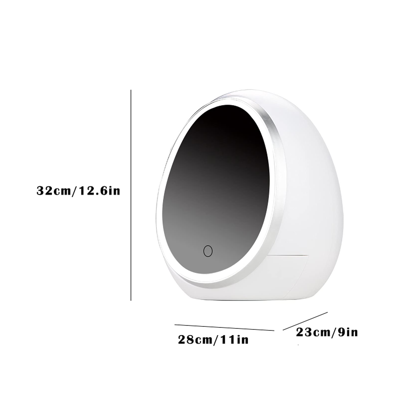 Organizzatore di trucco Organizzatore di trucco di grande capacità con regolabile PORTATO Mirror Custodie cosmetiche bianche for la camera da letto dei rossetti dei rossetti del controsoffitto Organiz
