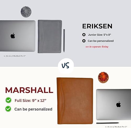 Miniatura 3 de PEGAI Padfolio de cuero personalizado  Marshall (marrón arena)