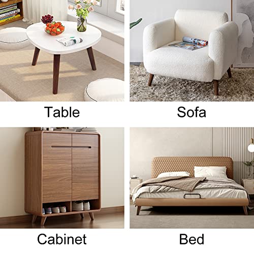 Gosche 8 Inch Wood Furniture Legs Round Solid Wooden Chair Legs Set Of 4, Mid Century Modern Replacement Sofa Feet For Dresser Armchair Bed Cabinet Or Home Diy Projects(Oblique Leg, Walnut Color) #TOP6