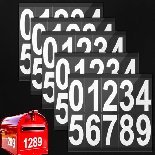 MOJOTORY 3 Inch Reflective Mailbox Numbers 5 Sets 0-9