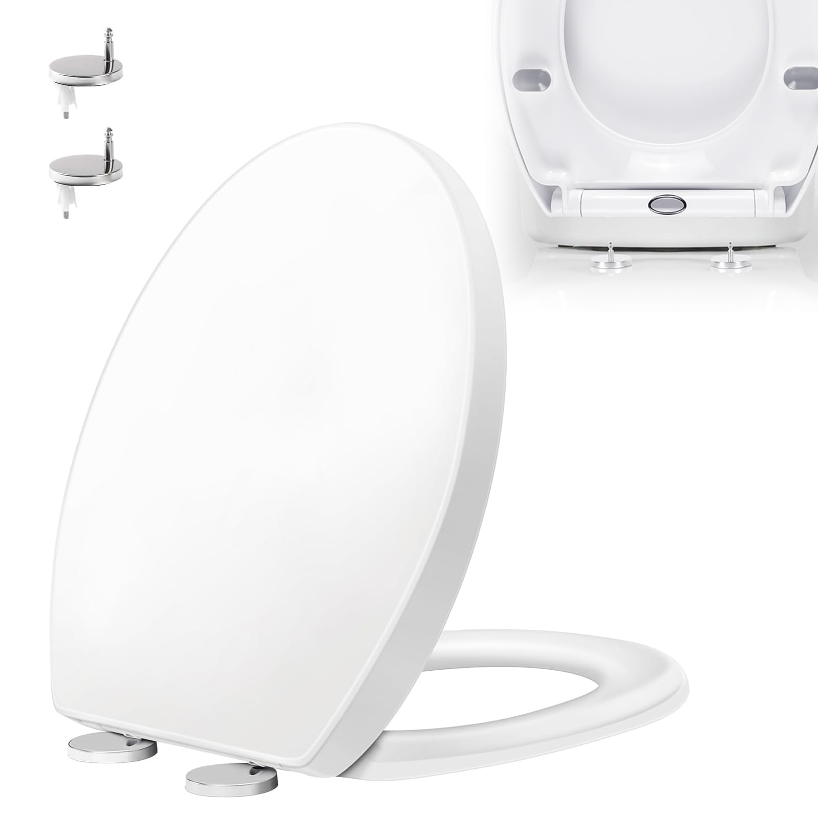 Siège de toilette silencieux déclipsable pour un nettoyage facile