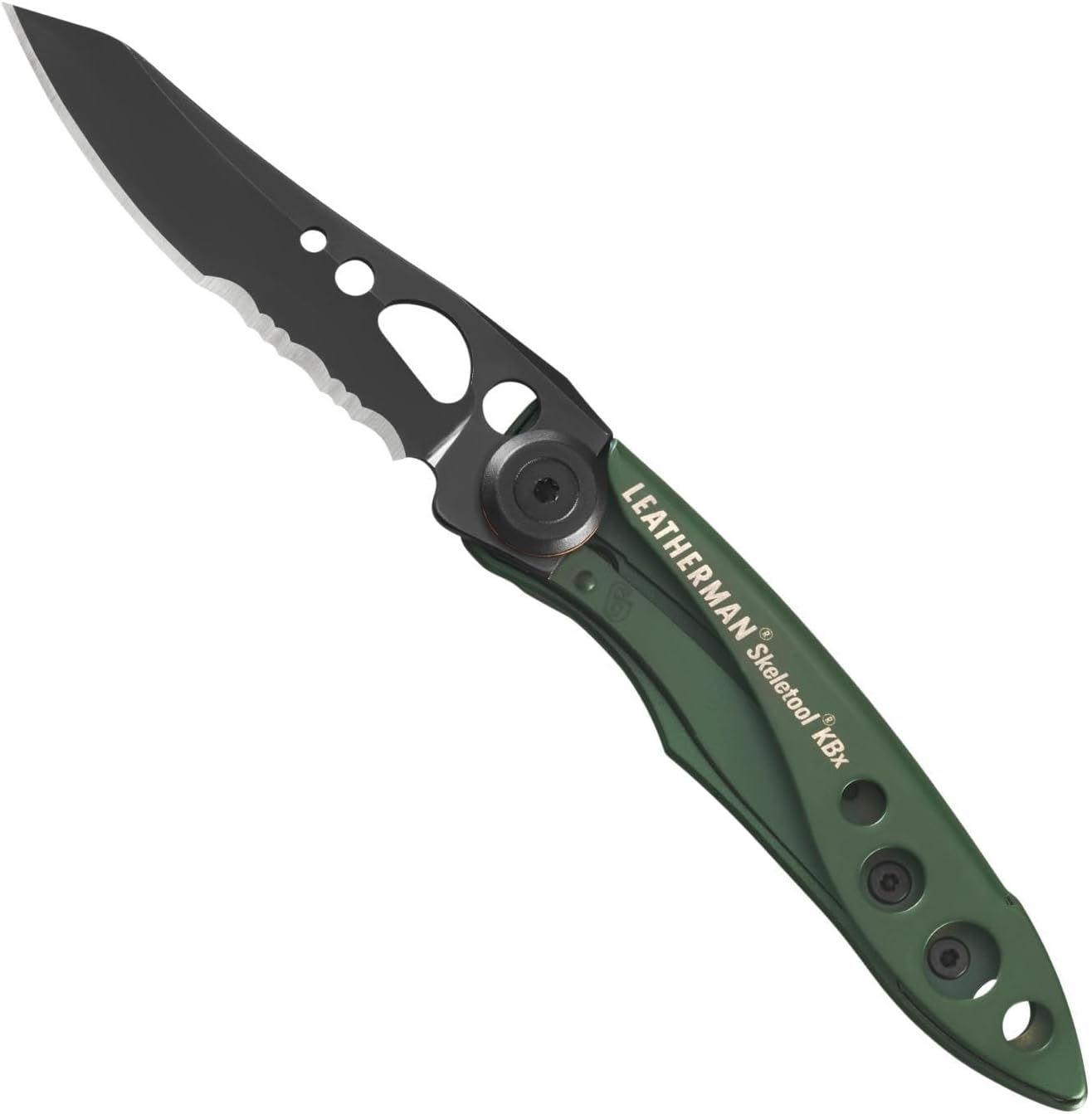 Leatherman, Skeletool KB Pocketknife with Straight Edge, Stainless Steel Blade and Bottle Opener, Olive Green