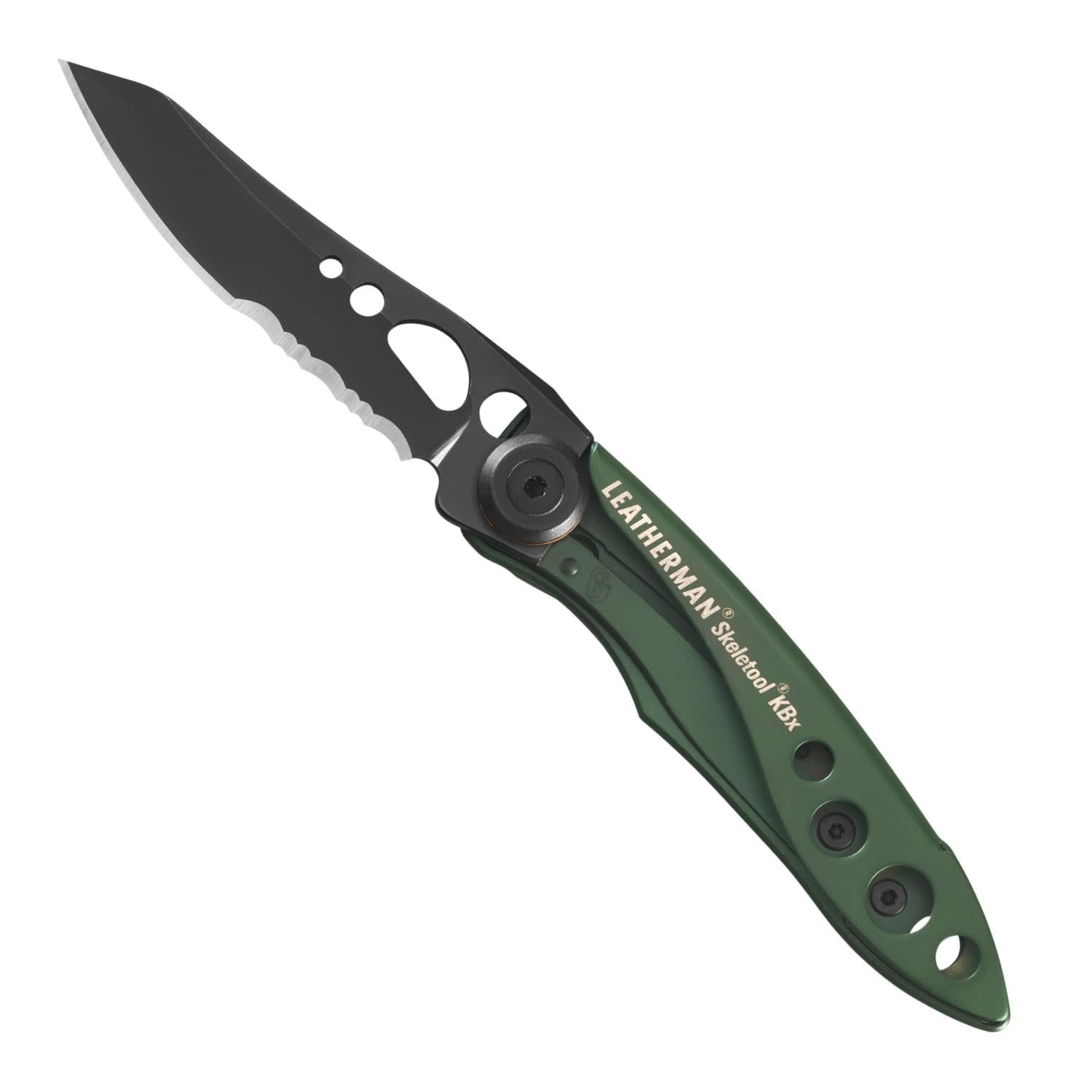 Leatherman, Skeletool KBX Pocket Multitool with Knife and Bottle Opener, OD Green