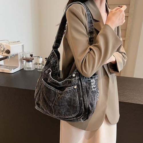 Denim Crossbody Bag Casual Messenger Shoulder Bag Change Purse Travel Daypacks3