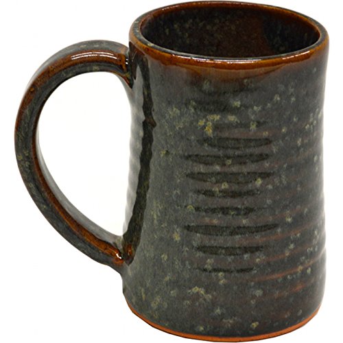 ALWAYS AZUL POTTERY 17 Oz Tankard in Seamist Glaze - Handmade Ceramic Beer Mugs - Stylish and Unique Handcrafted Artistic Stoneware- Polished Clay Cups, Great For Beer, Coffee & More