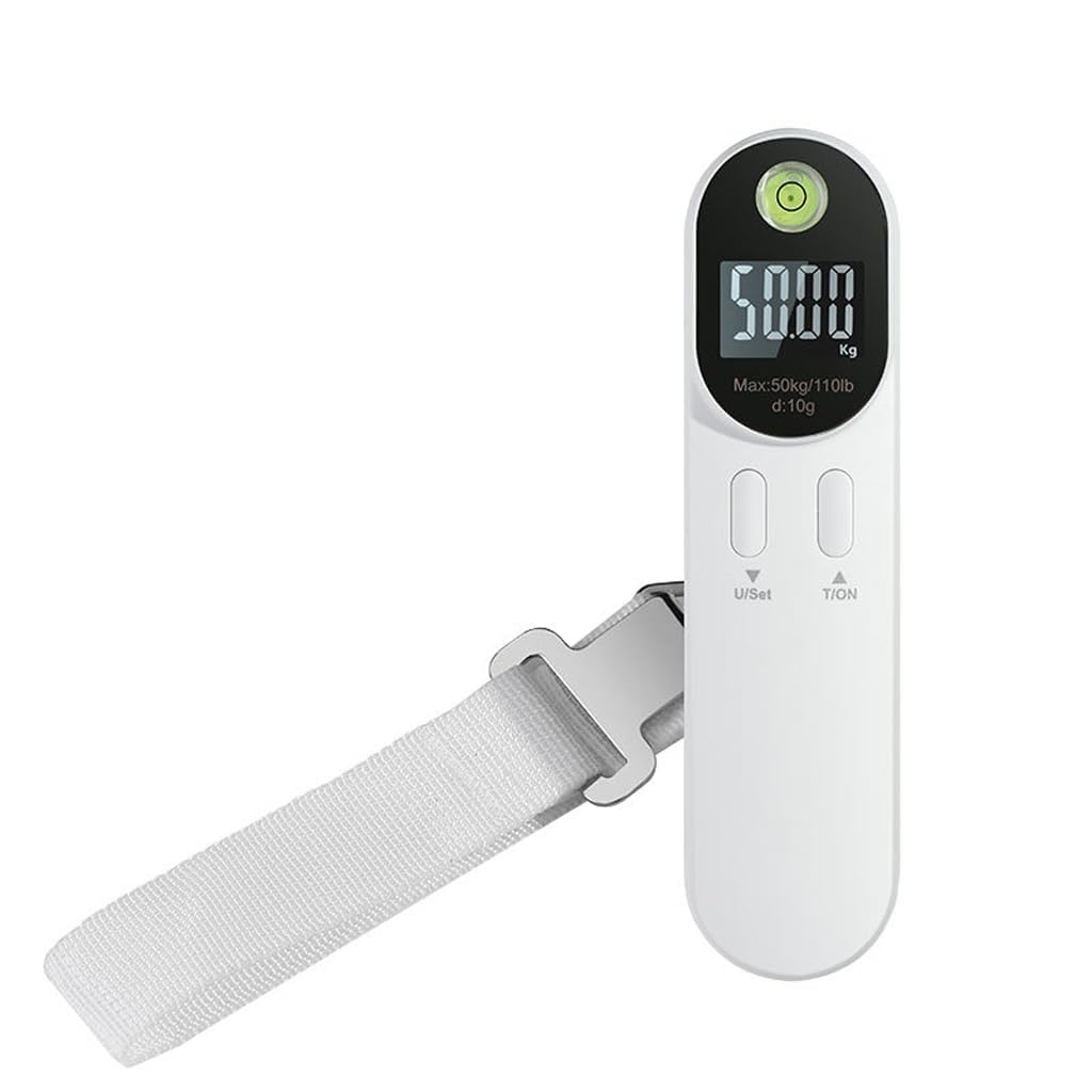 Portable Luggage Scale, Portable Luggage Scale, Electronic Scale, Travel Bag, Hand Held Scale, Hanging Scale(White)