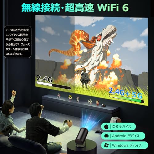 undefined PliPla プロジェクター 家庭用【270°回転・18000LM・4K対応・Android TV搭載 最新登場! PSE認証済み】 プロジェクター 小型 高輝度 リアル1080P 天井投影 Wi-Fi6瞬間接続 Bluetooth5.4 HiFiスピーカー内蔵 自動台形補正 短距離投影 大画面 スタンド一体型 軽量 スマホ/パソコン/PS機など接続可 日本語取扱説明書 (ブラック) の商品画像 3