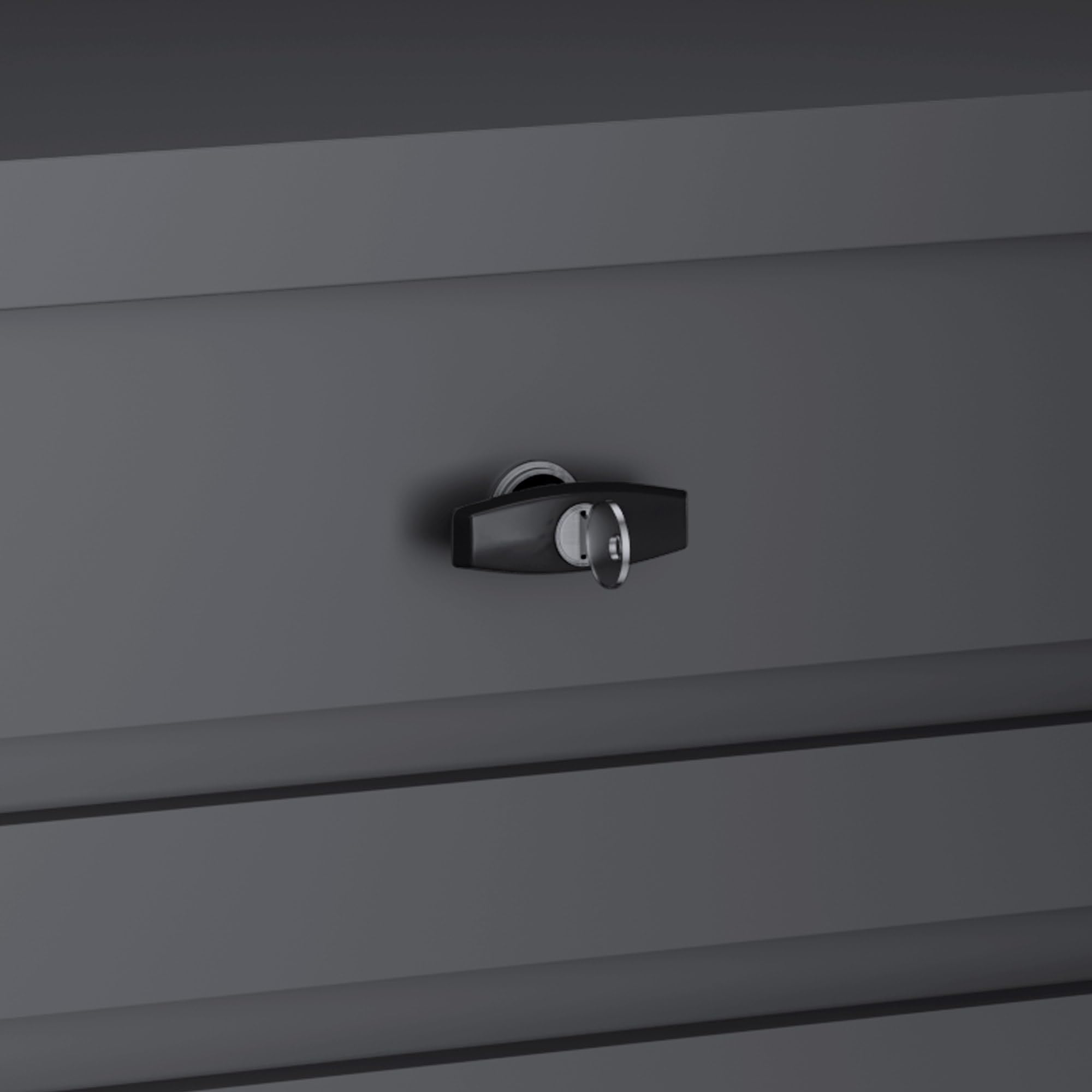 Hoggar Box da giardino in metallo, XXL, 716 litri, spessore 0,40 mm, resistente alle intemperie, per esterni, chiave inclusa, coperchio pieghevole, fondo incluso, cassapanca da giardino, impermeabile,