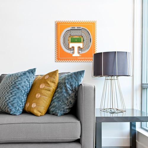 Image of YouTheFan Officially-licensed NCAA Stadium Series 3D Wall Art - multi-layer team stadium replica, detailed sports fan gift, indoor decor
