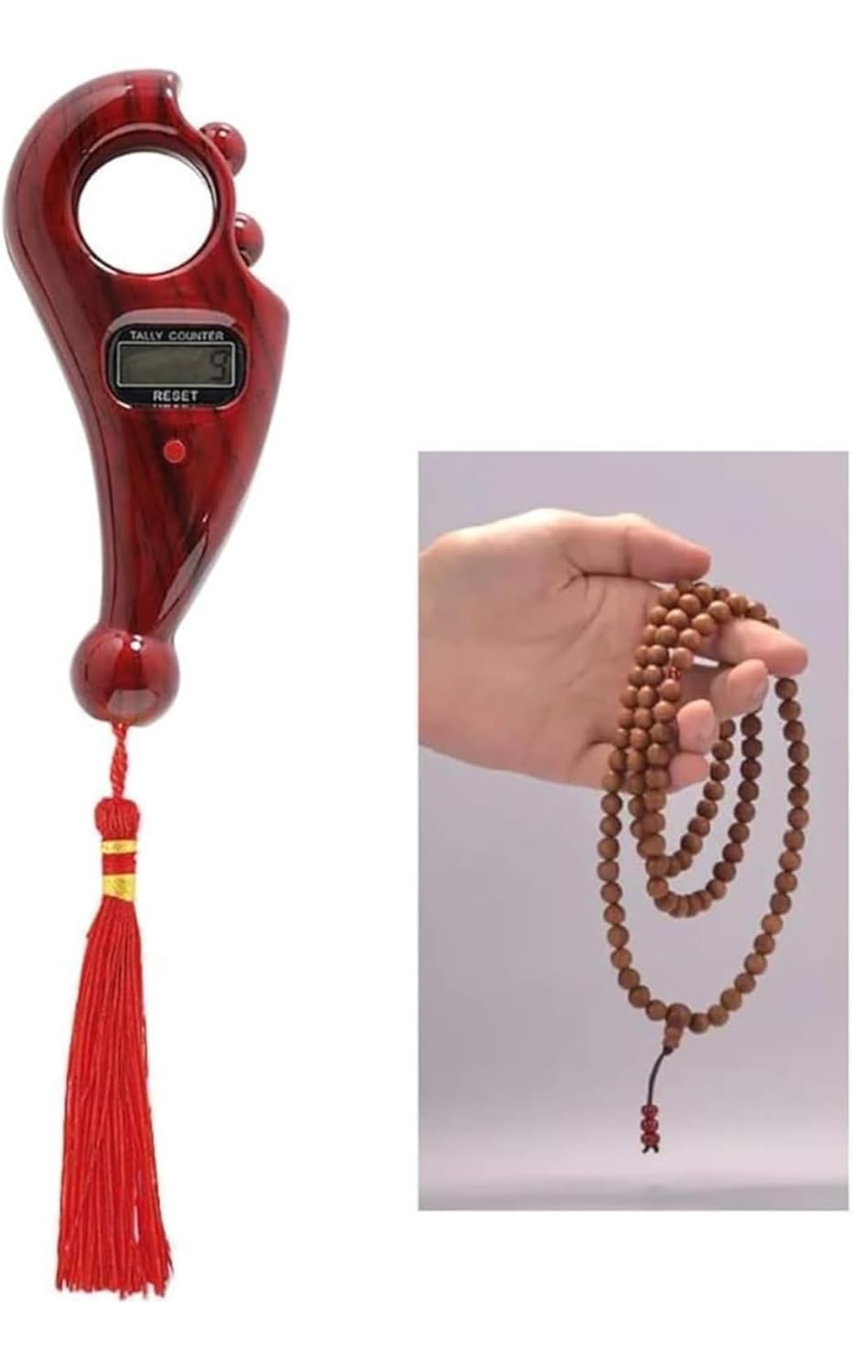 Cazento Plastic Beads Portable Rotating Digital Finger Counter for Prayer Digital Jaap Mala Digital Tasbih Counter Mantra Counting Machine(Multicolour)-image-11