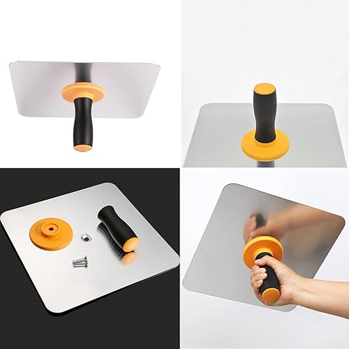 Miniatura 3 de Halcón de enlucido de aluminio con mango extraíble, soporte para tablero de mortero de yeso de 11.8 pulgadas, herramienta de enlucido para paneles