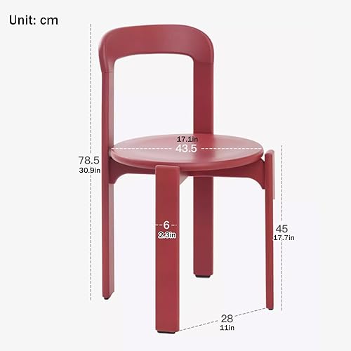 Miniatura 3 de Versatile Modern Dining Chair, Kitchen Chairs with Wood Frame Stackable, Side Chair Armless Home Stool for Guest Room Restaurant(Black,4PCS)