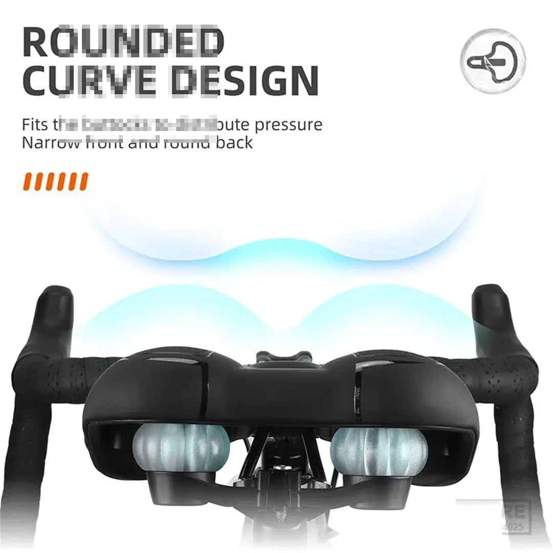 Sella per bicicletta in spugna ad alta elasticità MTB Road Bike Seat Confortevole Ciclismo assorbimento degli urti Hollow Cuscino traspirante