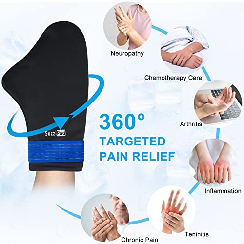 Suzzipad Hand Ice Pack Cold Gloves For Chemotherapy Neuropathy, Hold & Cold Therapy For Carpal Tunnel Relief, Microwavable Heated Gloves For Hands Pain Relief #TOP1