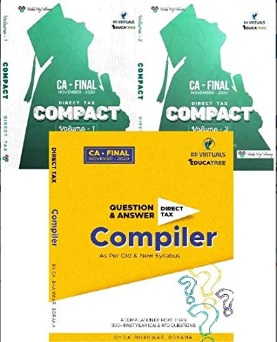 Combo Set Direct Tax COMPACT &amp; Q/A Compiler Latest Edition CA Final for Old and New Syllabus By CA Bhanwar Borana Applicable For Nov. 2020 Exam &amp; Onwards