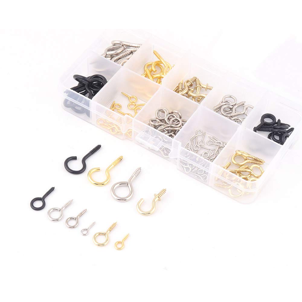 Small Tiny Mini Eye Pins Eye pins Screws Hooks Eyelets Screw Eye bails Threaded Silver Clasps Hooks DIY Jewelry Making Accessories 1 Set