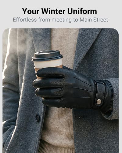 Pixel Panda Men's Sheepskin Leather Gloves w/ Wool Lining - 14.99 w/ Code + 40% Off Code UL6YFE4A - image 6