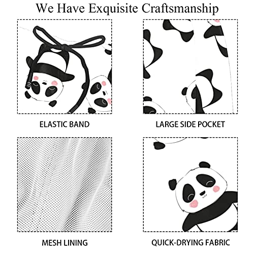 Short de bain pour homme anti irritation doublure maille confortable séchage rapide panda - 4
