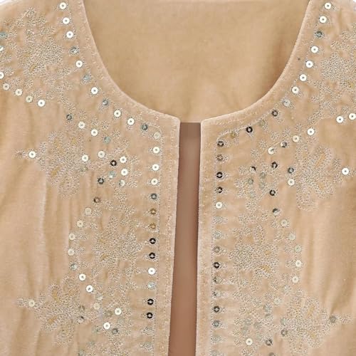 Image of Women Vintage Floral Embroidered Vest Y2K Sleeveless Open Front Cardigan Boho Linen Cropped Waistcoat