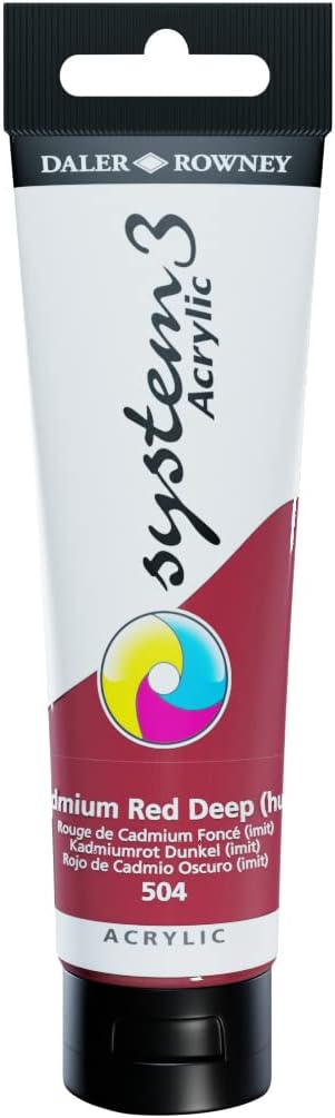 Daler-Rowney System 3 Acrylic 150 ml Tube - Cadmium Red Deep Hue