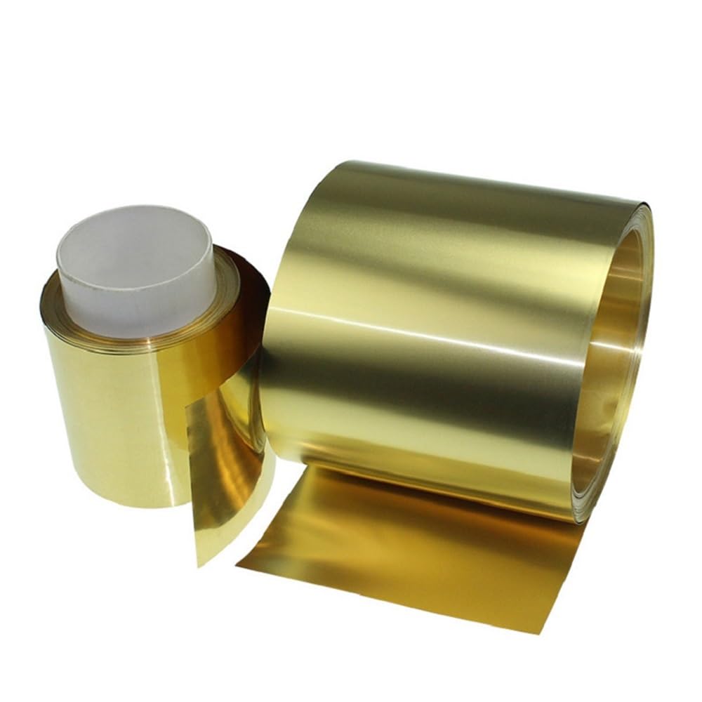 1 Meter Brass Foil Sheet Strip - High Purity H62 Brass Metal Plate, 10-50mm Width, Excellent Electromagnetic Shielding(0.3 * 1M*15MM)