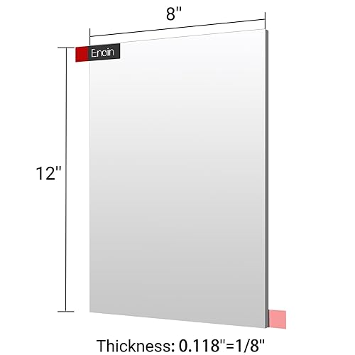 Miniatura 10 de Enoin Paquete de 2 hojas de acrílico y plexiglás no transparentes de 8 x 12 pulgadas, 0.118 pulgadas de grosor, panel de plástico de color para