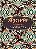agenda 10 años 2023-2032: Agenda Mensual 10 Años 2023 à 2032 Mes Vista | Organizador Mandala | Diario | Planificador 23-32 Vista Semanal y Mensual | Agenda y Diario Personal | DIN A4