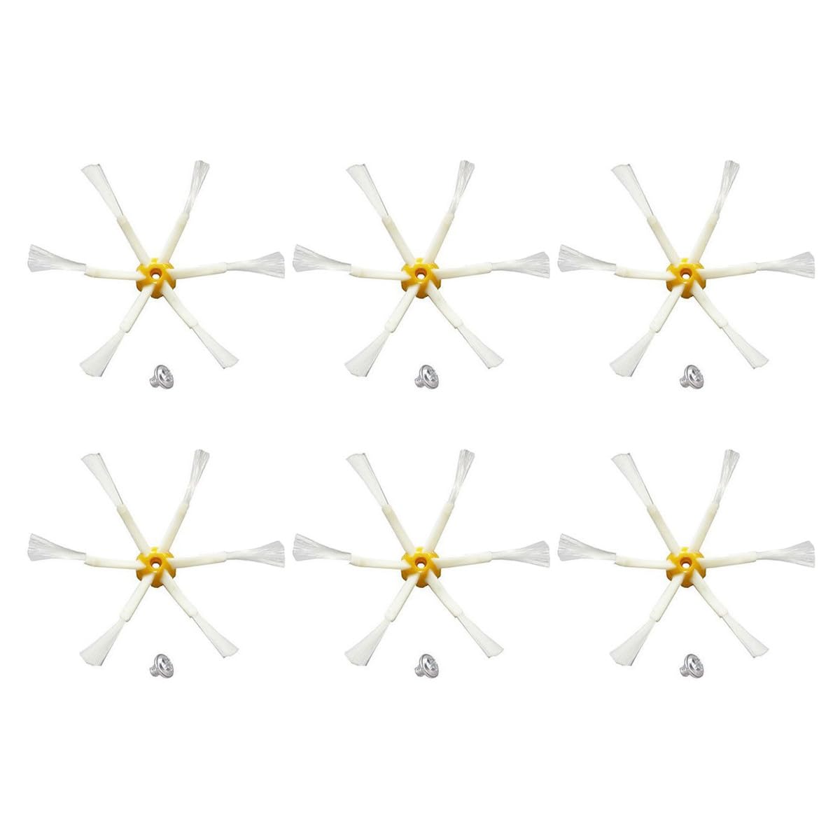 6 Pack 6 Arm Side Brushes Kit for iRobot Roomba 500 & 600 & 700 Series 600 610 620 760 770 780 Vacuum Cleaner Replacement Set