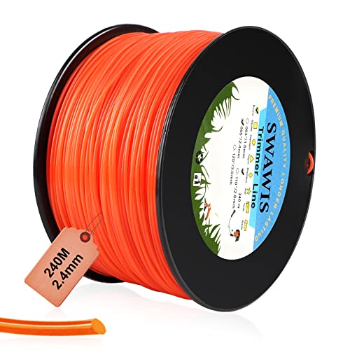 SWAWIS Hilo Desbrozadora 2,4mm x 240M Naranja