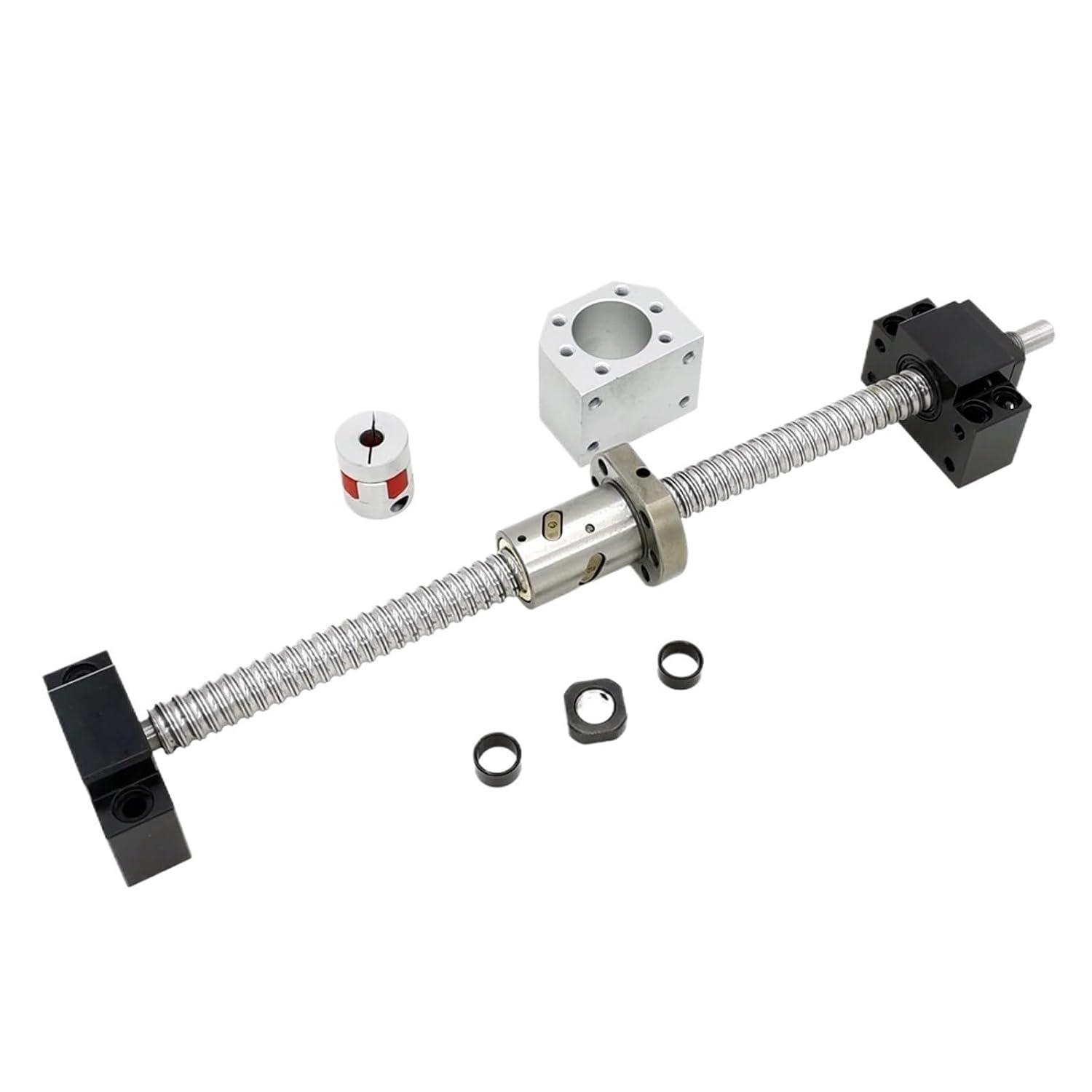 Linear Motion Ball Screw Machine Parts SFU3205 Ball Screw 400-1500mm+BKBF25 Support+Nut Housing+Coupler(1200mm)