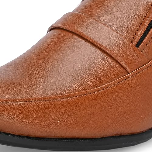 Image of Centrino Mens Formal Shoe |Slip-On Men's Formal Shoe | Stylish Non-Lace Design | Soft Cushioned Insole for Comfort | Perfect for Office & Formal Wear (64046)