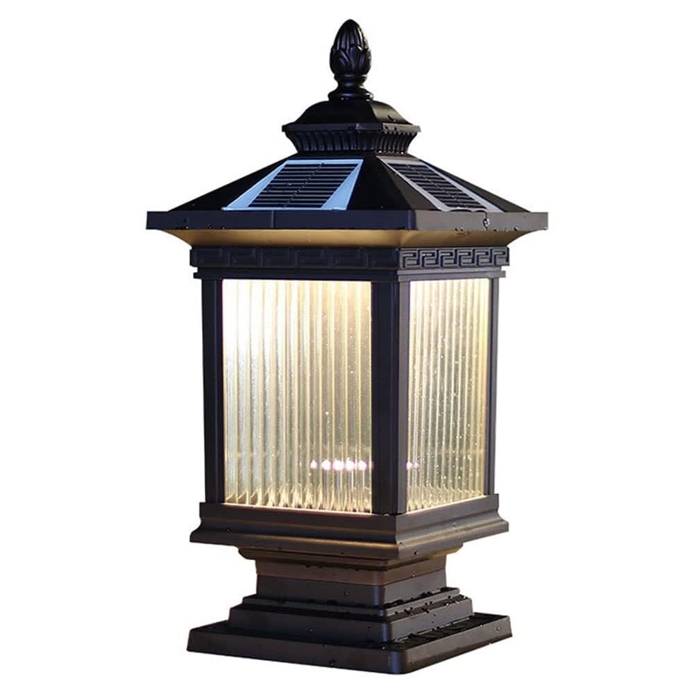 Osobowość Solarne Lampy Słupkowe, Zewnętrzne IP55 Wodoodporne LED Lampy Słupkowe, Dziedziniec Europejskie Oświetlenie Solarne Lampy Słupkowe, Do Willi, Ogrodu, Ogrodzenia(One Color-6.1in)