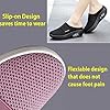 Air Cushion Slip-On Walking Shoes Orthopedic Diabetic Walking Sandals Slippers for Women, Comes with 5 Pairs of Spring Summer Cotton Breathable Socks (Black, Numeric_6_Point_5) #4