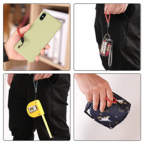 Molain 12 teilige verstellbare Finger Handgelenkschlaufen, tragbare Kurze Umhängebänder Nylon Fingerschlaufen für Handy Schlüssel Kamera USB Sticks Kopfhörer 4,72 Zoll