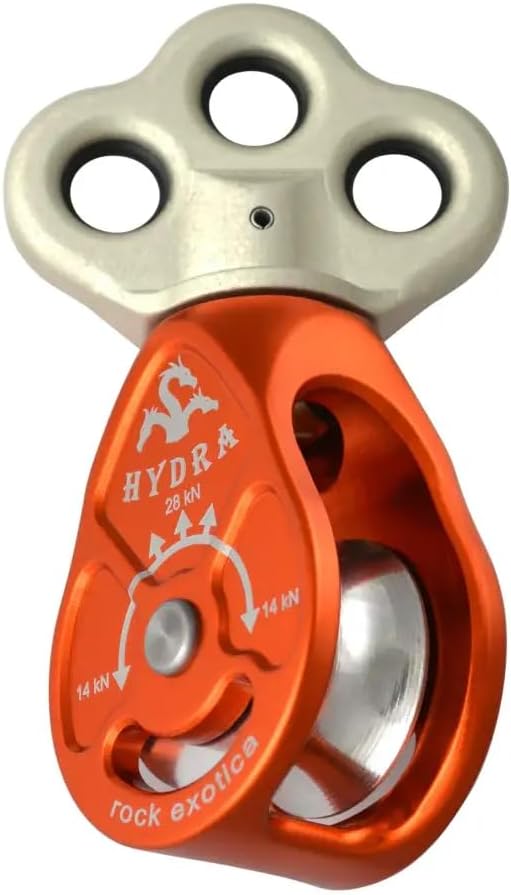 Rock Exotica Machined Pulley – High-Strength CNC-Milled Pulley for Climbing, Rescue & Rigging – Compact, Lightweight, and Snag-Free Design