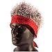 Red Barbed Wire Bandana With Gray Hair