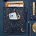 IF Bookaroo Books Stuff Pouch - Moon & Stars, Dark Blue/Gold