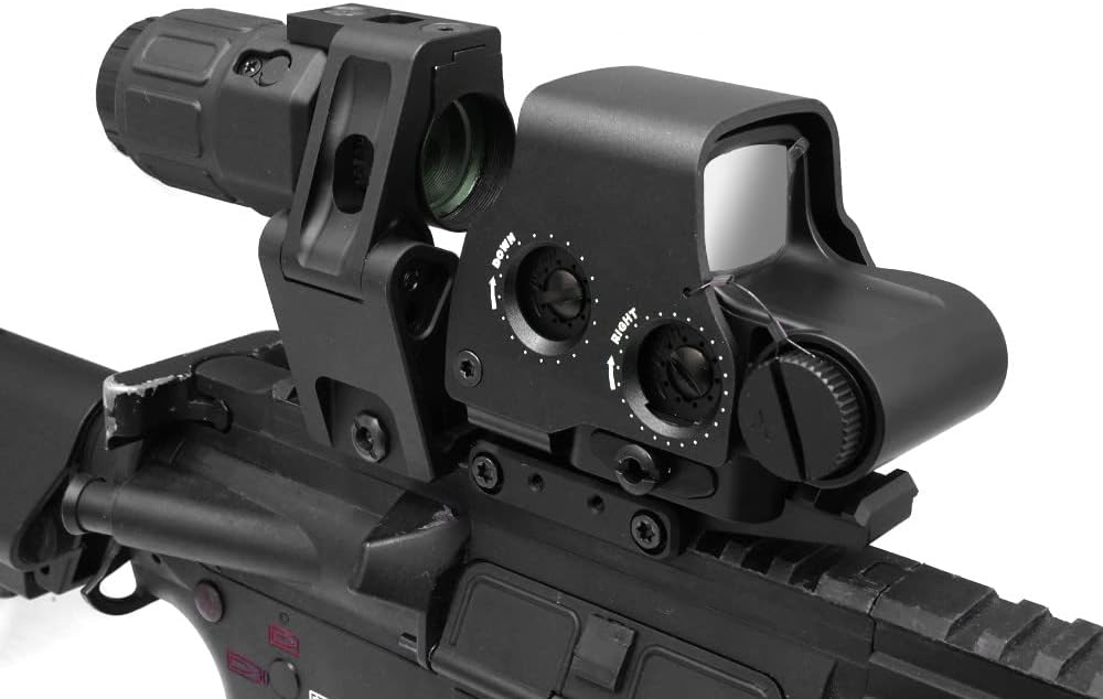 558 Optic Red Dot Sight & G33 G43 G45 3X/5X Magnifier & 2.26" FTC Mount & Riser Base with IR Switch Button NV Night Vision Function，for Day/Night Use Viewing