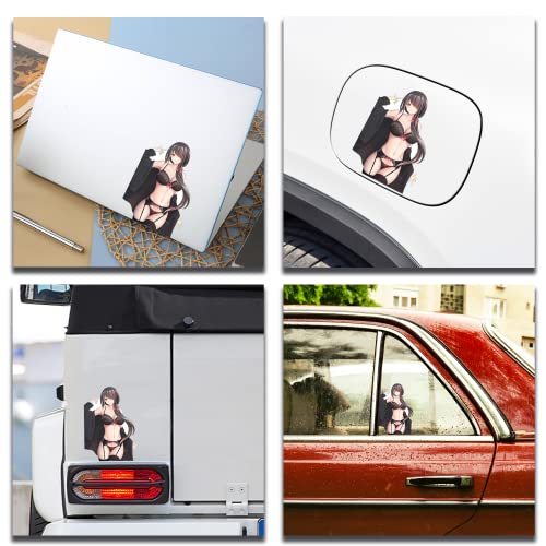 Higimono 5.1" For Kurumi Tokisaki Beautiful Anime Car Decals Trunk Lid Laptop Bumper Car Window Motorcycle Helmet Scratch-Proof Vinyl Car Stickers (C) #TOP5
