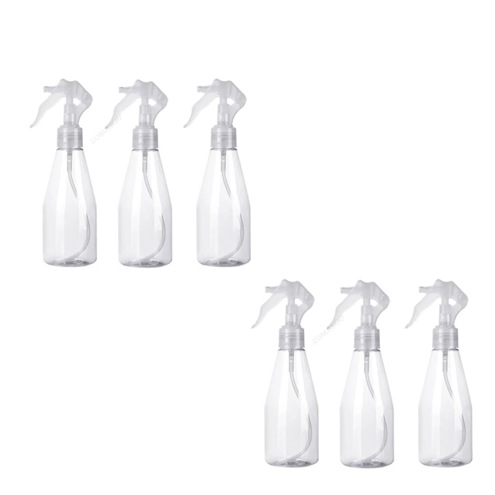 Pulverizador Agua Botella pulverizadora de plástico de 200 ml con gatillo for limpieza manual, pulverizador de agua for jardín, contenedor de viaje de repuesto(200ml 6pcs)