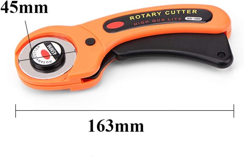 45mm Rotary Cutter Sewing Round Cutter Set Manual Rotary Fabric Cloth Guiding Cutting Machine Sewing Tool for Crafting Sewing Quilting