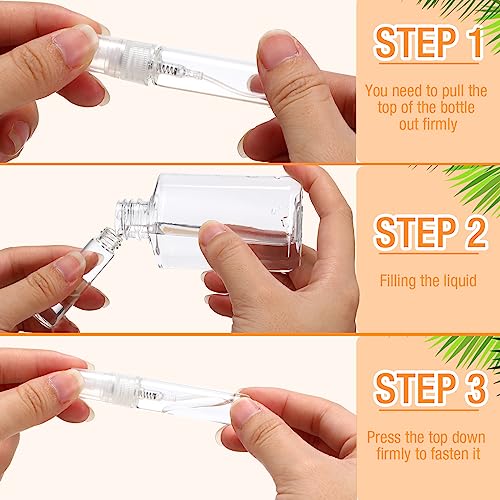 Tanlade 300 Pcs 5ml Mini Spray Bottles Clear Glass Perfume Atomizer Sprayer Bottles Portable Perfume Travel Refillable Bottle for Travel Pocket Dispenser Container4