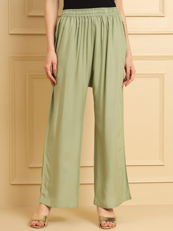 Image of Soft Colors Women Regular Fit Pocket Palazzo