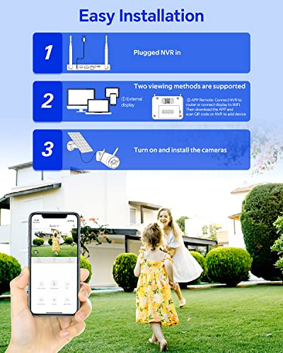 Camcamp Wireless Solar Powered Security Camera System, Include 6Pcs 100% Wire-Free Camera & Nvr (Pre-Installed 500Gb Hdd), Forever Power, 4Mp Color Night Vision, Ip66 Waterproof, Pir Motion Detection #TOP7