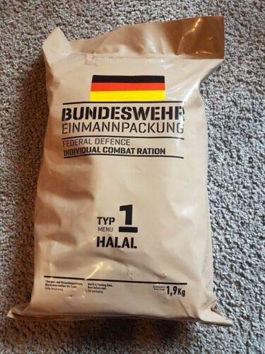 Armee Bundeswehr EPA Halal 1 BW MRE EINMANNPACKUNG Camping Essen Food Meal