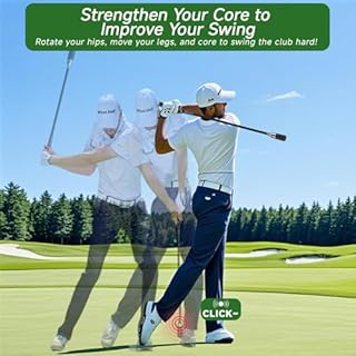 Golf Swing Speed Trainer, Golf Grip Trainer for Warm Up and Click Stick Tempo, Golf Swing Training Aid for Right Handed Golfers, Improves Flexibility, Balance & Swing Rhythm, Indoor & Outdoor Use